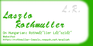 laszlo rothmuller business card